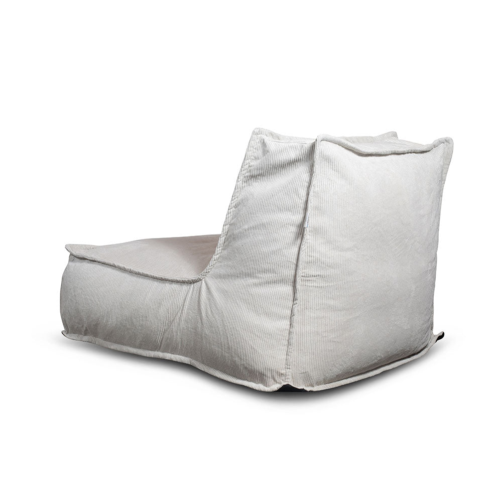 פוף כורסא מבד קורדרוי דגם זואי שמנת